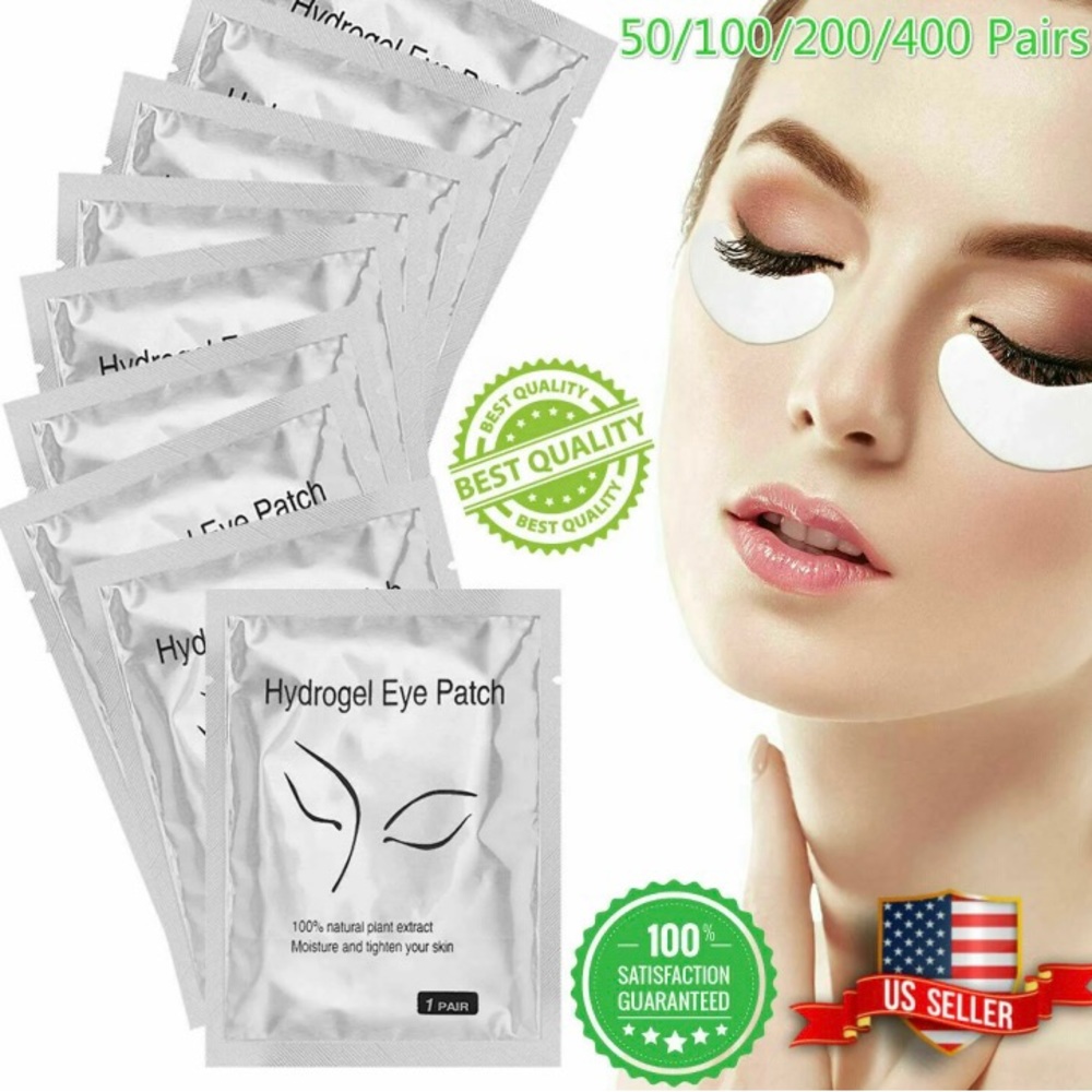 200 Pairs Hydrogel Eye Patch Eyelash Extension Gel Patches Under Eye Pads